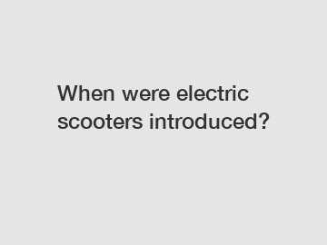 When were electric scooters introduced?
